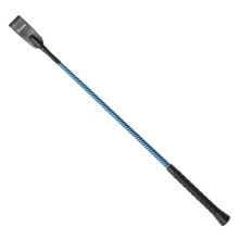 (21in, Navy/Bright Blue) Shires Threaded Leather Horse Riding Whip