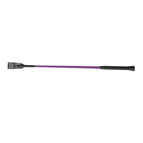 (21in, Navy/Raspberry) Shires Threaded Leather Horse Riding Whip 1