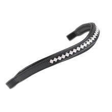 (Full, Black) Aviemore Flower Horse Diamante Browband