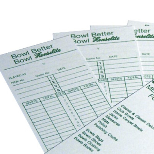 Henselite Bowls Score Cards (Pack of 100) 1