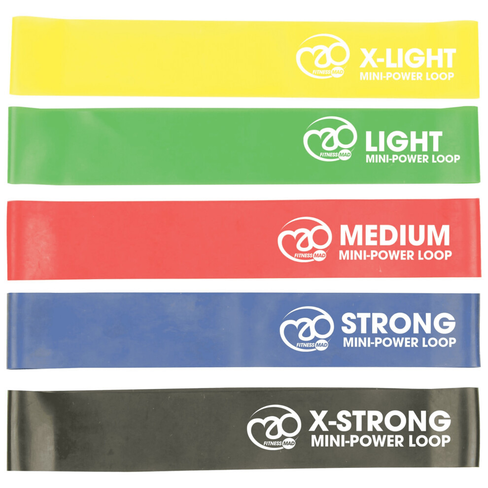 Photos - TRX & CrossFit Fitness Mad Mini Power Resistance Band Set (Pack of 5)