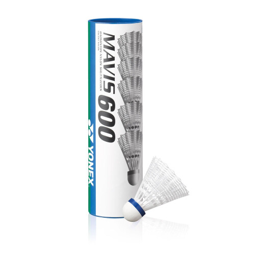 Yonex (One Size, White) Yonex Mavis 600 Shuttlecock (Pack of 6) 2