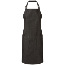 (One Size, Black Denim) Premier Organic Cotton Full Apron