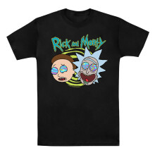 (L, Black) Rick And Morty Mens Blown Minds T-Shirt