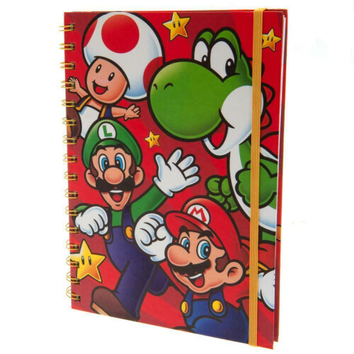 Super Mario Super Mario Run A5 Wirebound Notebook