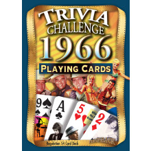 Flickback 60th Birthday Trivia Cards - 1966 Deck - Gift for Men or Women Born in 1966 - Fun 60th Birthday Game, Vintage 1966 Playing Cards with Trivia