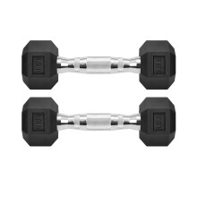 Hex Dumbbells Rubber Coated Cast Iron Zwarte Dumbbell Vrije Gewichten voor Oefeningen / 3.5LB
