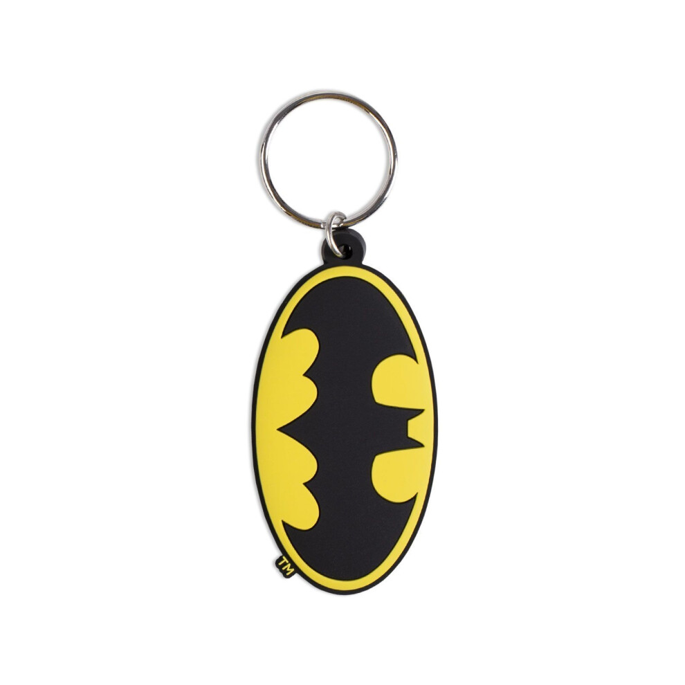 Batman Bat Signal Keyring Black