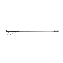 (26in, Black) Shires Threaded Leather Horse Riding Whip