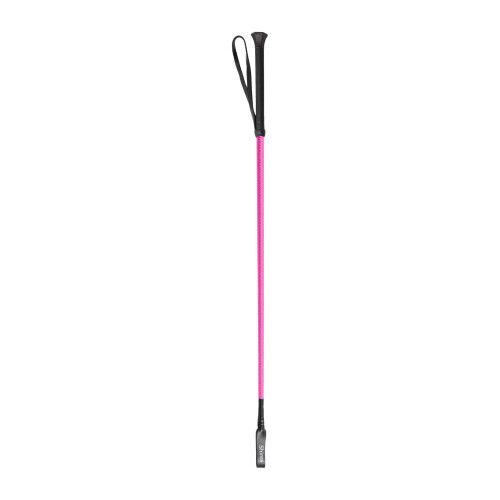 (26in, Raspberry) Shires Threaded Leather Horse Riding Whip 1