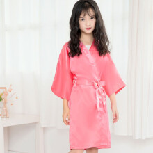 (Watermelon Red, 4 Height=85-95CM) Bathrobe Girls Robes Pajamas Clothing For Kids Clothes Dress Night Nightgown