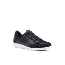 (7.5 UK, Navy/Blue) Geox Womens/Ladies Myria Leather Trainers