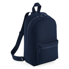 (One Size, French Navy) Bagbase Mini Essential Backpack/Rucksack Bag (Pack of 2)