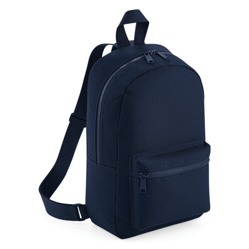 BagBase (One Size, French Navy) Bagbase Mini Essential Backpack/Rucksack Bag (Pack of 2)