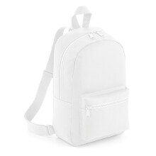 (One Size, White) Bagbase Mini Essential Backpack/Rucksack Bag (Pack of 2)