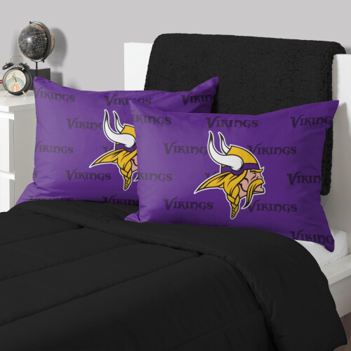 FOCO Minnesota Vikings NFL Funda de Almohada Grande 2 Pack
