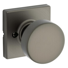 Kwikset Pismo Pomos de Puerta Dummy, Mango Cuadrado para Closets y Puertas Dobles Francesas, Gunmetal
