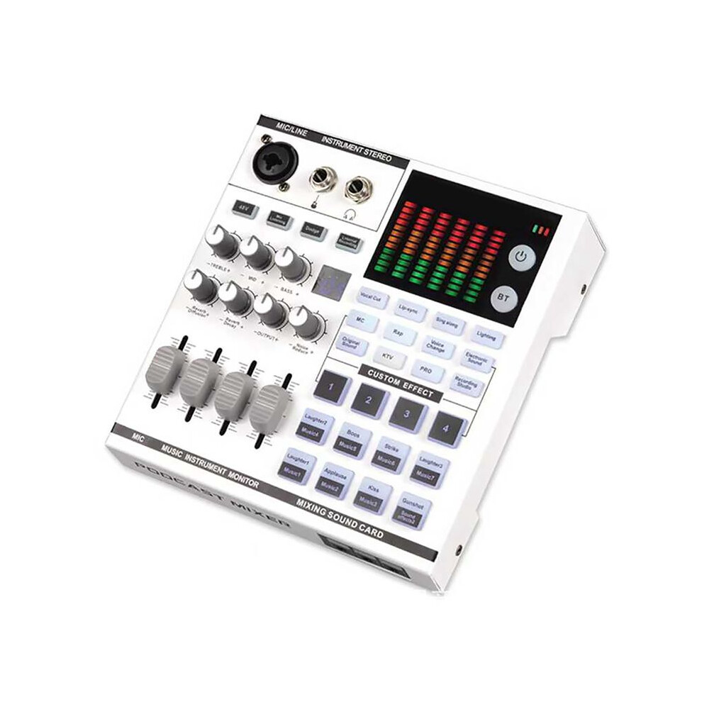 Sn800 Live Sound Card Voice Changer Audio Mixer For Broadcast Recording Ktv Music Audio Multifunctional Live Sound Card 6031816349483