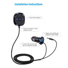 -Kompatibel Adapter Ljudmottagare 3,5 mm AUX Ljud- och Musikmottagareadapter för Bilstereo med AUX-Ingång