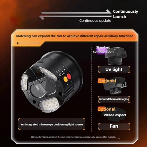 Multifunctional Integrated Microscope 3D Positioning Light Source UV Curing Lamp Expandable Thermal Imaging+Fan Repair 2