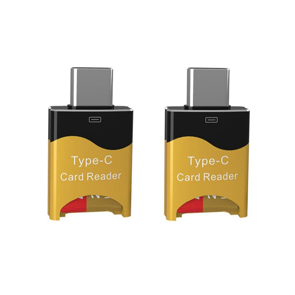 2Pcs Type C To Micro- Tf Card Reader Adapter Otg Memory Card Reader Usb3.0 Flash Drive Adapter For Smartphone 4713951309356