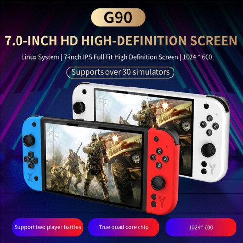 G90 Portable Handheld Game Console Arcade 7 Inch Screen over 30 Simulators Retro Gaming Controller for PSP/PS/N64/GBC C 1
