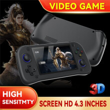 G28 Retro Handheld Video Game Console 64GB 10000+Game 4.3 Inch Screen Linux Pocket Player for PSP/PS1/N64 Simulator B