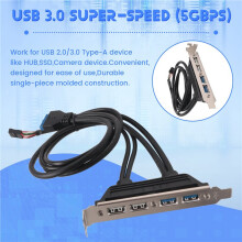 USB2.0 and USB 3.0 Female Header Panels to Motherboard 9-Pin 20-Pin Motherboard Extension Cable Adapter