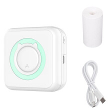 Draagbare Thermische Printer, Foto-Pocket Thermische Etikettenprinter, 58 mm Printen, Draadloos, , voor Android, voor IOS, Groen