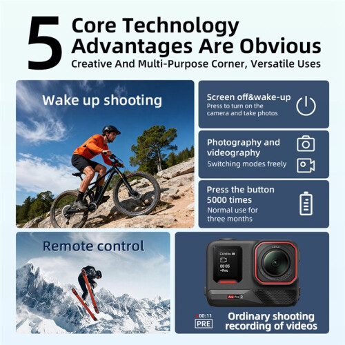 Remote Control for  Accessories 10M Range for Vlogging/Cycling/Selfie Photography 2