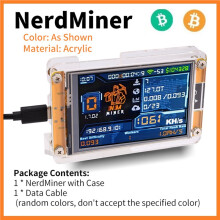 1060KH/S NMMiner NerdMiner Upgraded Harshrate 3.5 Inch Display Bitcoin Crypto Solo Lottery Miner NerdMiner