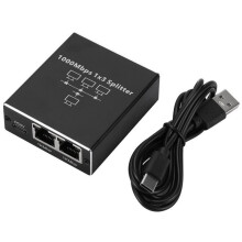 Gigabit Rj45 Splitter Ethernet Extension Adapter 1000Mbps Network Connector for PC Laptop Box Router 1 to 3