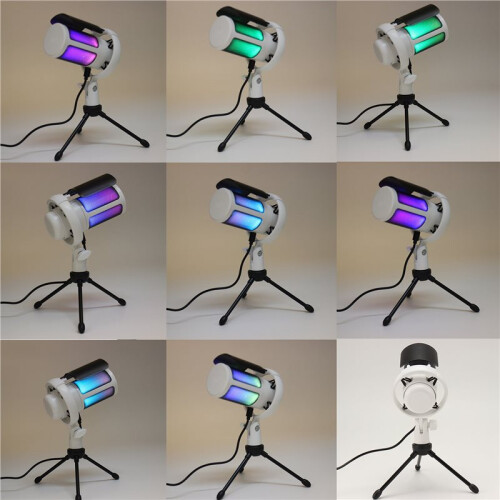 GAM-ME6S Desktop Live Streaming Microphone Mobile Game RGB Dazzling Lighting USB Computer Karaoke 1