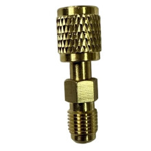 R32 R454B Refrigerant Brass Adapter 1/4in Female to 1/4in R32 Thread Adapter Quick Couplers Reverse Thread Fitting