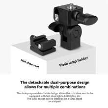 E-Type Flash Adapter Hot Shoe Trigger Umbrella Holder Swivel Light Stand Bracket for Photography Lighting