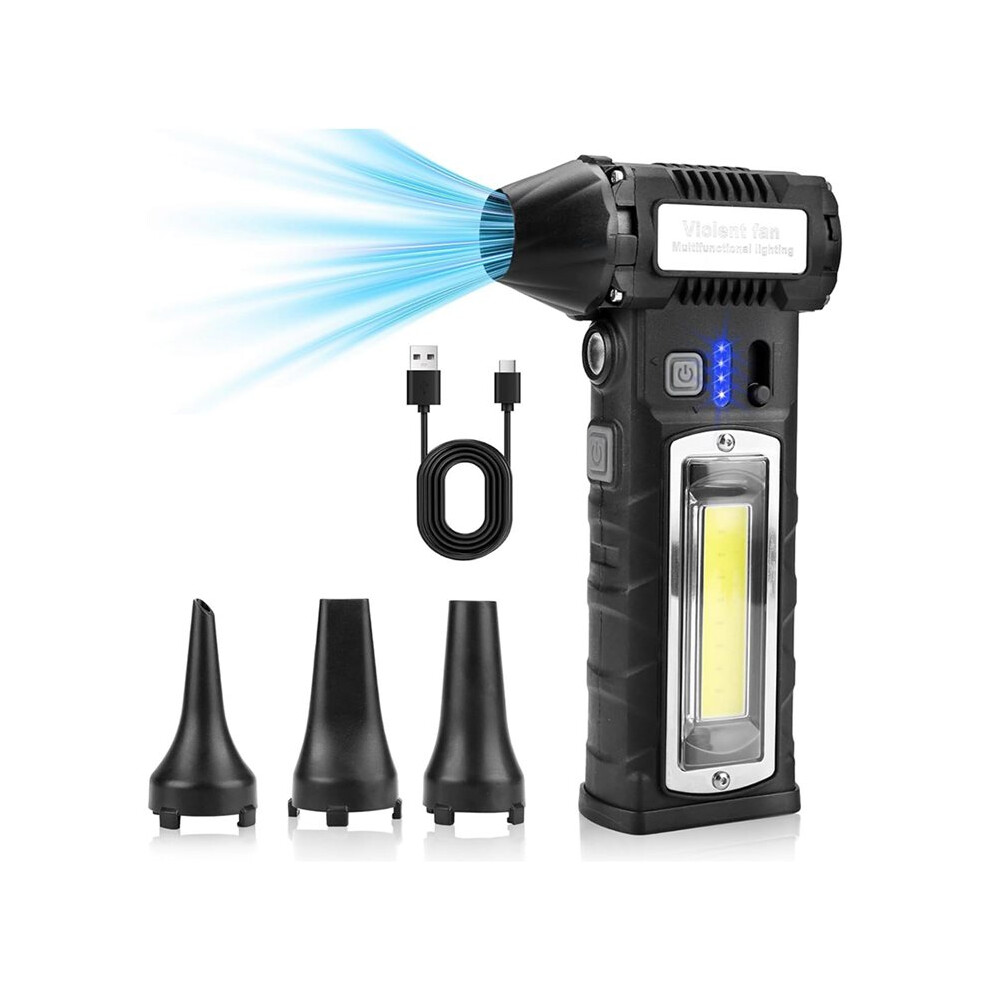 Tauoh Light Compressed Air Duster, 130000Rpm Electric Air Duster With Led Cordless Air Blower For Pc, Keyboard, Car, Home