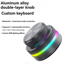 Clavier à Double Bouton avec Lumières RVB, Bouton de Direction Inversée, Clavier à un Seul Bouton, Bouton de Volume Personnalisable