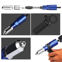 Electric Rivet Gun for 2.4mm-4.8mm Rivets, Cordless Nut Insert Power Tool