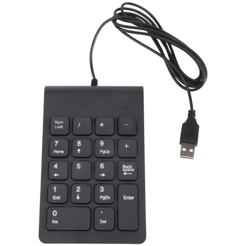 3X  USB Wired Numeric Keypad Numpad 18 Keys Digital Keyboard for Accounting Teller Laptop Windows Android (Black) 1