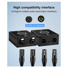 New Audio Signal Isolator, Audio Current Eliminator, XLR 6.5, Mixer Live Broadcast Mixer Microphone Common Ground Filte