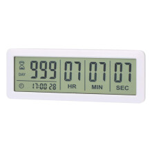 RelóGio Digital com Contagem Regressiva de Dias - 999 Dias com Contagem Regressiva para Cozinha de LaboratóRio de Formatura (Branco)