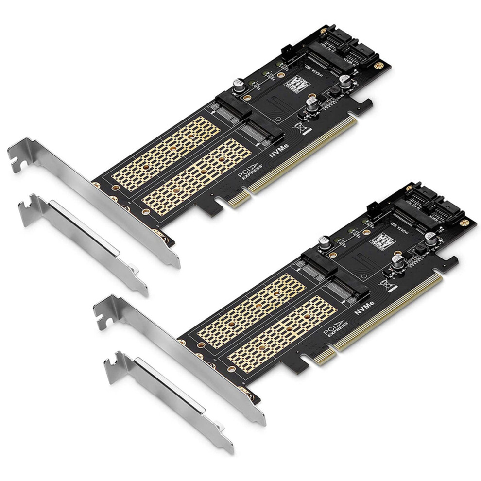 2X 3 In 1 Ngff And Msata Ssd Adapter Card,M.2 Nvme To Pcie/M.2 Ssd To Iii/Msata To Adapter For 2280/2260 6031691702618