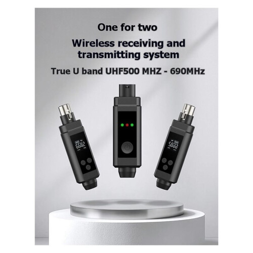 48V UHF Wireless Microphone Converter XLR Transmitter and Receiver Microphone Wireless System for All Kind Microphone A 2