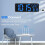 Large Digital Wall Clock WiFi Sync,16.5in LED Large Display with Temperature/Date/Week,for Home Office EU Plug 4
