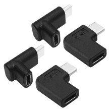 2X 90 Grad USB C C Typ Stecker auf Buchse Adapter, 90 Grad Nach und Rechts Geneigt und USB-C USB 3.1 Typ-C Stecker auf Buchse Erweiterungs