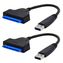 2X Cavo Adattatore da USB 3.0 A per Unita' SSD / HDD da 2,5 Pollici - Convertitore Cavo Esterni da A USB 3.0