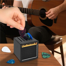 2 Unidades de Suporte Vintage para Palhetas de Guitarra, Portátil, com Clipe para Palhetas, Presente para Amantes de Guitarra, Acessório Retrô para