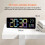 Digital Wall Clock, 16" Colorful Digital Display Clock, Date, Week, Temperature, Dual Alarm, Auto-Dimming, DST,Countdown 7