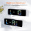 Digital Wall Clock, 16" Colorful Digital Display Clock, Date, Week, Temperature, Dual Alarm, Auto-Dimming, DST,Countdown 3