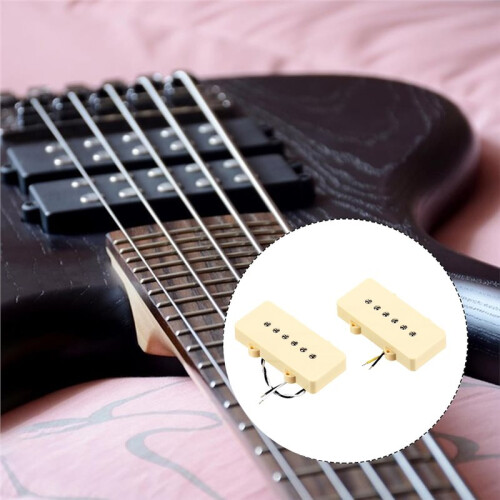 JM Elgitarrpickup Single Coil Hals Stallpickup Set för Jazzmaster Gitarrdel Single Coil Hals Stall 2